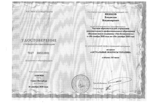 Пешков Владислав Владимирович